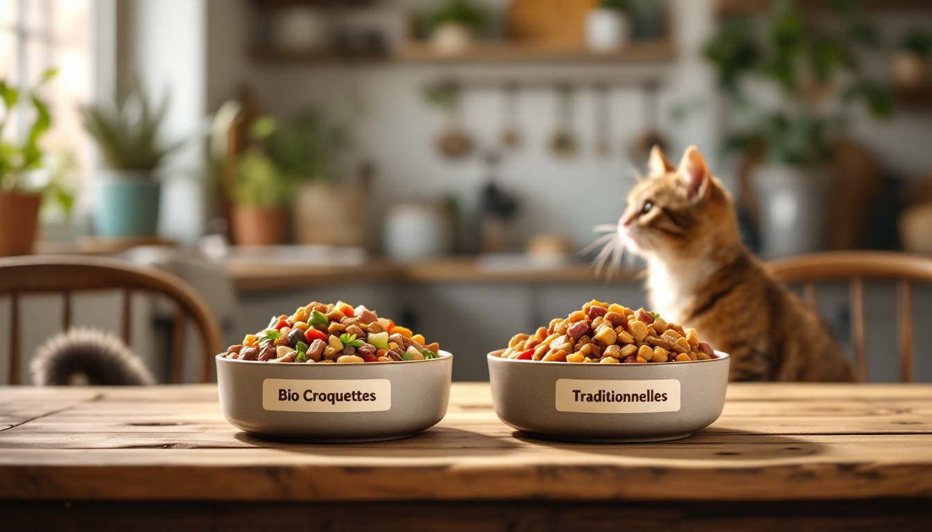découvrez l'essentiel pour nourrir votre chat : croquettes bio ou traditionnelles ? comparez les avantages nutritionnels, les ingrédients de qualité et faites le meilleur choix pour la santé et le bien-être de votre compagnon félin.