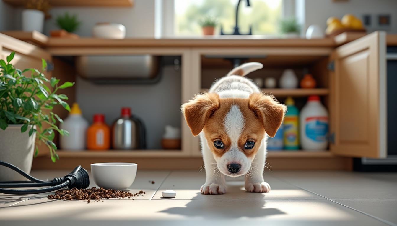 découvrez les principaux dangers domestiques auxquels un chiot curieux peut être exposé et apprenez comment sécuriser votre maison pour protéger votre compagnon à quatre pattes.